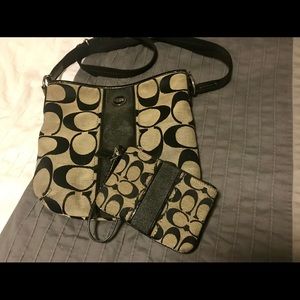 Coach crossbody and matching wristlet